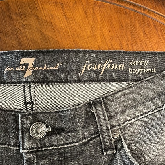 7 for all man kind - Joseinin boyfriend skinny jeans size 30 NWT - Picture 2 of 11